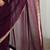 magenta women embellished embroidered satin saree