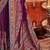 purple ethnic motifs printed banarasi silk blend saree