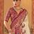 Cream ethnic motifs printed saree
