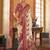 Cream ethnic motifs printed saree