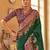green ethnic motifs banarasi silk blend saree
