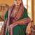 green ethnic motifs banarasi silk blend saree