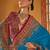 blue women ethnic motifs banarasi silk blend saree