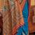blue women ethnic motifs banarasi silk blend saree