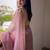 Pink sequinned tissue party saree