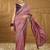 Mauve micro ditsy embroidered zari saree