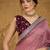 Mauve micro ditsy embroidered zari saree