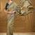 Olive ethnic motifs embroidered silk blend saree with matching blouse