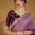 Mauve polka dot embroidered saree