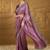 Mauve polka dot embroidered saree