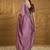 Mauve polka dot embroidered saree