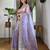 Lavender beads and stones tissue saree