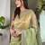 Green embroidered embellished tissue saree