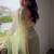 Green embroidered embellished tissue saree