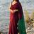 maroon cotton blend khadi saree