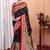 Black ethnic motifs silk blend tussar saree