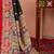 Black ethnic motifs silk blend tussar saree