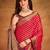 red ethnic motifs zari georgette kanjeevaram saree