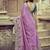 Lavender ethnic motifs zari silk blend heavy work saree