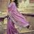 Lavender ethnic motifs zari silk blend heavy work saree