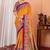 Mustard ethnic motifs silk blend saree