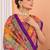 Mustard ethnic motifs silk blend saree