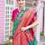turquoise woven design zari saree
