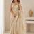 gold ethnic motifs beads and stones satin heavy work saree
