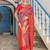 pink & red ethnic motifs woven design zari kanjeevaram saree