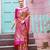 pink ethnic motifs woven design zari detailed kanjeevaram saree