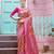pink ethnic motifs woven design zari detailed kanjeevaram saree