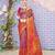 pink ethnic motifs woven design zari detail kanjeevaram saree