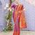 pink ethnic motifs woven design zari detail kanjeevaram saree