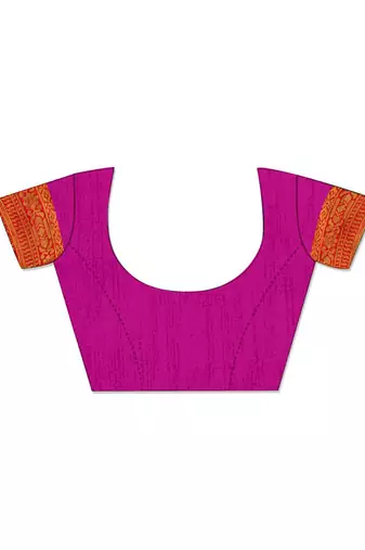 pink ethnic motifs woven design zari detail kanjeevaram saree