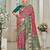 pink & green ethnic motifs woven design zari kanjeevaram saree