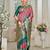 pink & green ethnic motifs woven design zari kanjeevaram saree