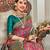 pink & green ethnic motifs woven design zari kanjeevaram saree