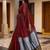 red woven design zari cotton blend khadi saree