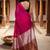 magenta zari cotton blend handloom khadi saree
