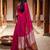 magenta zari cotton blend handloom khadi saree