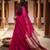 magenta zari cotton blend handloom khadi saree