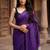 purple zari cotton blend khadi saree
