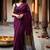 purple zari cotton blend handloom khadi saree