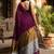 purple zari cotton blend handloom khadi saree