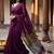 purple zari cotton blend handloom khadi saree