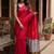red woven design zari cotton blend khadi saree