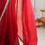 Red ombre sequinned tissue saree