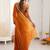 Orange sequinned tissue saree