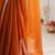 Orange sequinned tissue saree