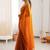 Orange sequinned tissue saree